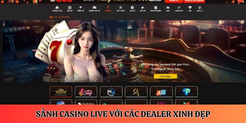 Sảnh casino live với cái chị gái xinh