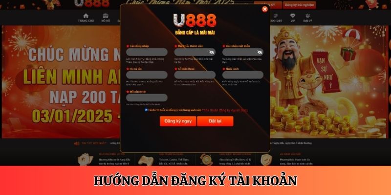 Hướng dẫn đăng ký tài khoản U888