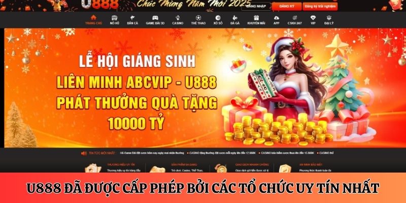 U888 đã được cấp phép bởi các tổ chức uy tín nhất