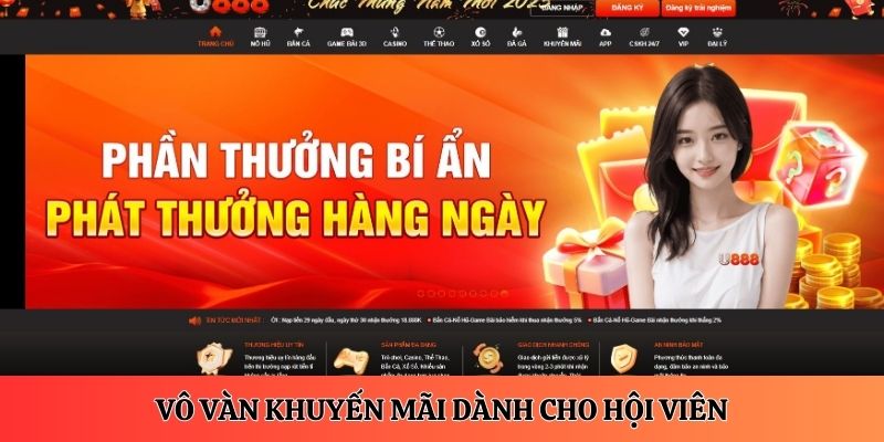 Vô vàn khuyến mãi cực hời trong năm mới của U888 