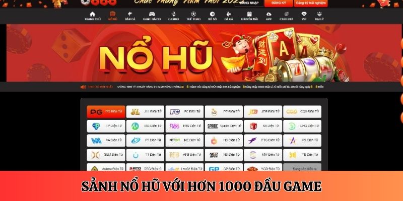 Sảnh slot game U888 cực cuốn